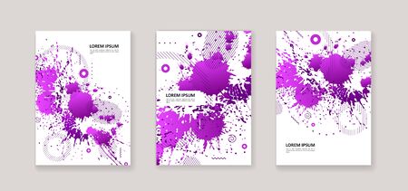 Abstract background - bright spots of paint. Modern neutral composition for your design. Eps 10 vector.のイラスト素材