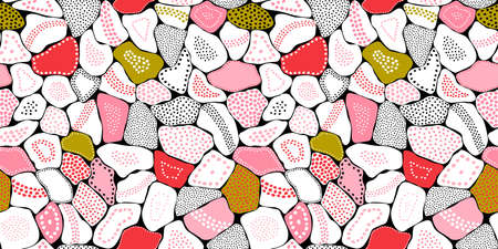 Abstract seamless pattern for your design. Abstract drawing with spots and dots.