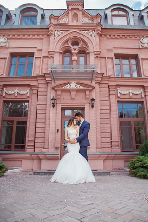boho style wedding, vintage wedding, bride and groom, sincere feelings, a holiday for two, a wedding in retro style, fashionable toning, creative colorの写真素材