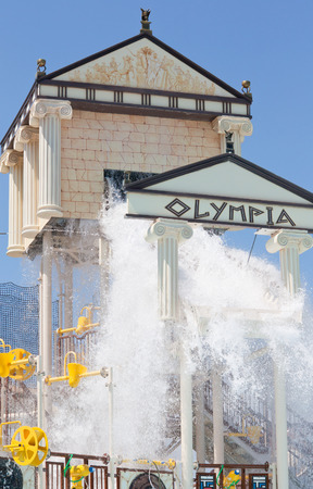 Vityazevo, Russia - June 9, 2013: Equipment in the water park "Olympia" in Vityazevo suburb of Anapaのeditorial素材
