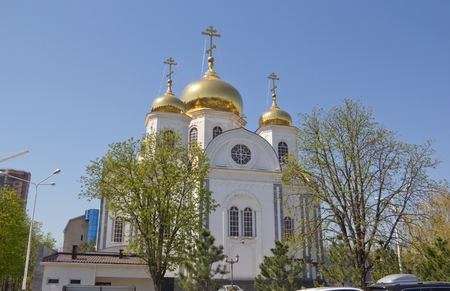 Krasnodar, Russia - April 10, 2018: Military Cathedral of blessed St. Prince Alexander Nevskyのeditorial素材