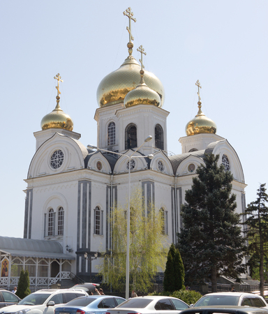Krasnodar, Russia - April 10, 2018: Military Cathedral of blessed St. Prince Alexander Nevskyのeditorial素材