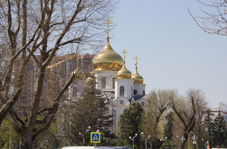Krasnodar, Russia - April 10, 2018: Military Cathedral of blessed St. Prince Alexander Nevskyのeditorial素材