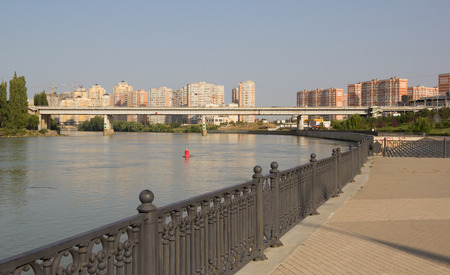 Krasnodar, Russia-August 23,2018: Embankment of the river Kuban.のeditorial素材
