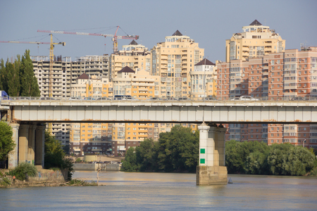 Krasnodar, Russia-August 23,2018: Embankment of the river Kuban.のeditorial素材