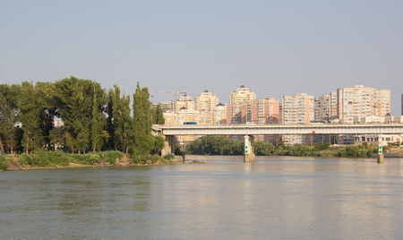 Krasnodar, Russia-August 23,2018: Embankment of the river Kuban.のeditorial素材