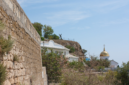 St. George monastery at cape Fiolent. The Balaklava St. George monastery is located to the South-East of Sevastopolの写真素材