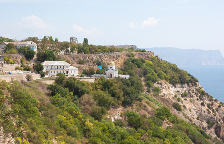 St. George monastery at cape Fiolent. The Balaklava St. George monastery is located to the South-East of Sevastopolのeditorial素材