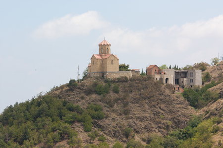 TBILISI, GEORGIA - AUGUST 08, 2013: Top view of Tbilisi from the Narikala fortress. Tbilisi is the capital of the Republic of Georgiaのeditorial素材