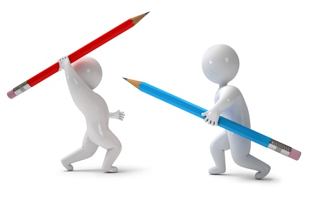 Pencil chivalry, 3d render