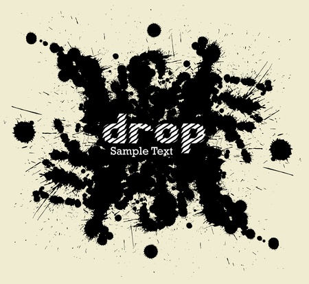 Black blotches on a beige background. Vector illustrationのイラスト素材