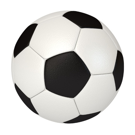 Soccer Ball, White background, 3d renderの写真素材