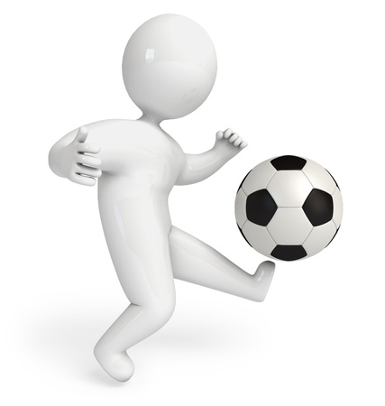 People playing football, 3d renderの写真素材
