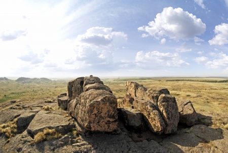 National Park   Stone Tombs    Donetsk  Ukraine  Geological formationsの写真素材