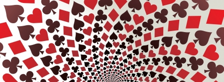 Hearts, diamonds, spades and clubs, Playing cards, Op artのイラスト素材