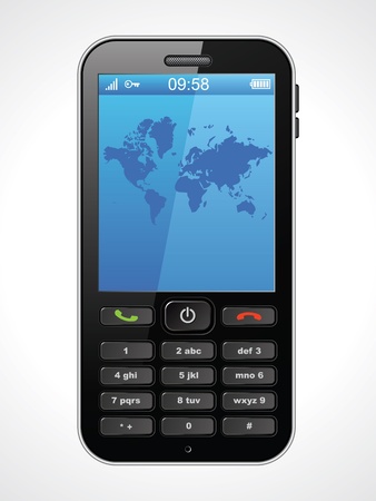 Mobile phone, vector illustrationのイラスト素材
