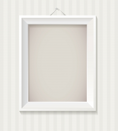 White empty frame hanging on the wall, Vector eps 10のイラスト素材