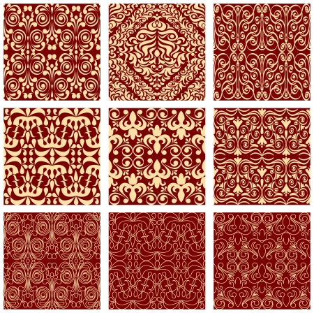 Excellent seamless floral background, geometrical patternsのイラスト素材