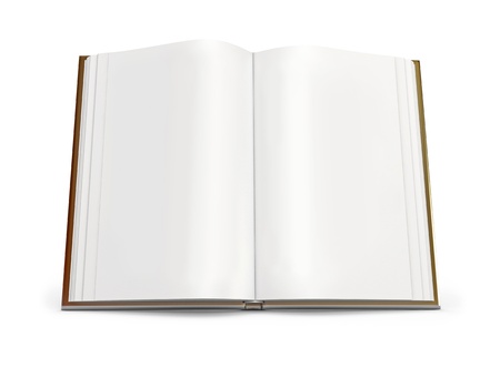 Open book with white pagesの写真素材