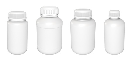 Blank medicine bottle, Isolated on whiteの写真素材