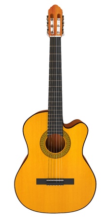 Classical acoustic guitar, 3d renderの写真素材