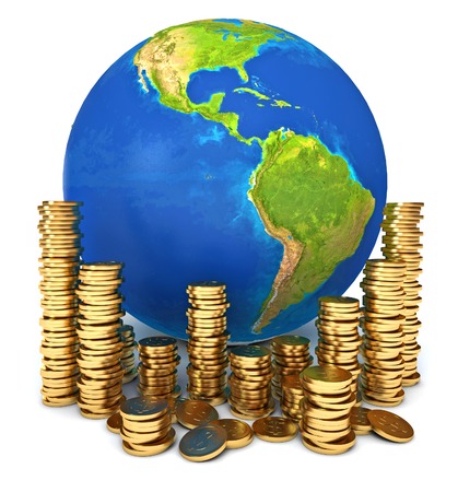 Global economy Conceptual illustration Isolated on white background 3d renderの素材 FY31024723079 ストックフォトの Qlean Market キュリンマーケット
