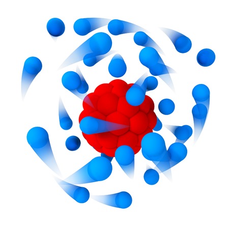 Atomic energy. Isolated on white background. 3d renderの写真素材