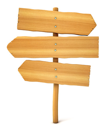 Wooden board. Isolated on white background. 3d renderの写真素材