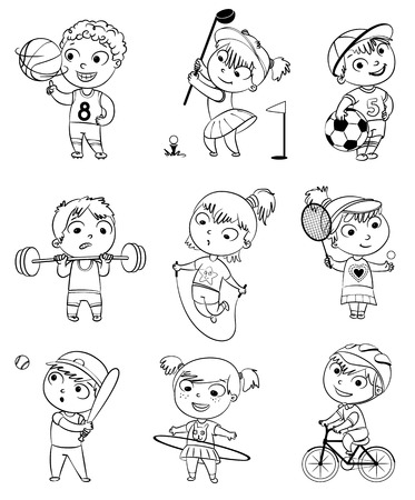 Sports and fitness.のイラスト素材