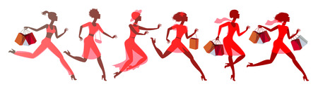 Shopping Fashion fever. のイラスト素材