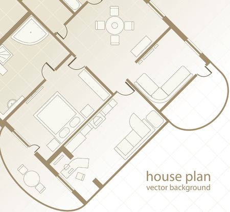 House Plan Architectural background.のイラスト素材