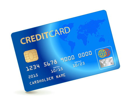 Credit card. Conceptual illustration. Vector illustration. Isolated on white backgroundのイラスト素材