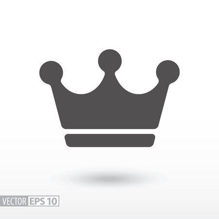 Crown flat icon. Sign Crown. Vector logo for web design, mobile and infographics. Vector illustration eps10. Isolated on white background.のイラスト素材