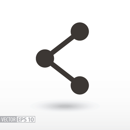 Network flat Icon. Sign social network. Vector logo for web design, mobile and infographics. Vector illustration eps10.のイラスト素材