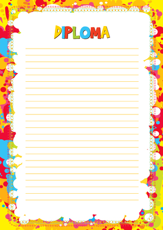 Colorful template for diploma.のイラスト素材