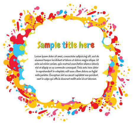 Abstract color splash card template design.のイラスト素材