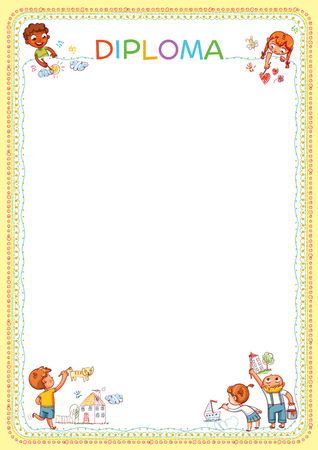 Template for diploma.のイラスト素材