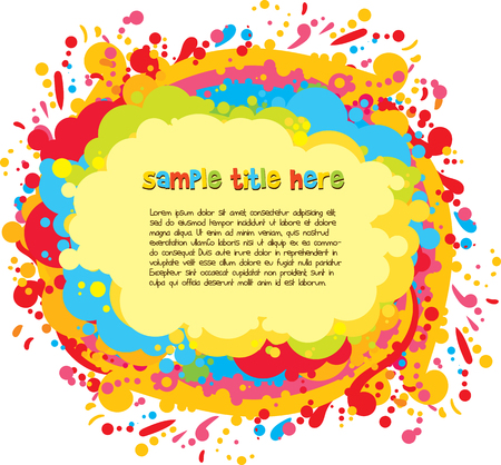Abstract color splash card template design.のイラスト素材