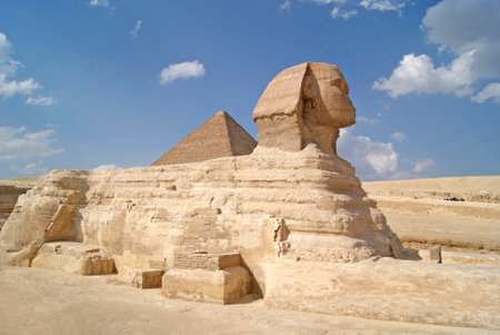 Sphinx. Giza Pyramid Complex. Africa, Egyptの写真素材