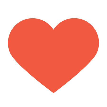 Heart flat icon. Sign red heart. Vector logo for web design, mobile and infographics. Vector illustration eps10. Isolated on white backgroundのイラスト素材