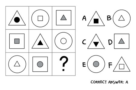 Logical tasks. IQ test. Choose correct answer. Educational game for childrenのイラスト素材