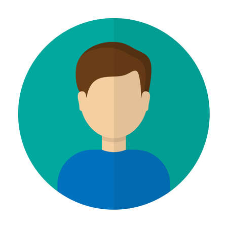 Portrait of a man. The head of a girl. Avatar. Flat design, Vector