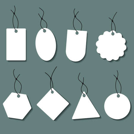 Set of labels with cord.のイラスト素材