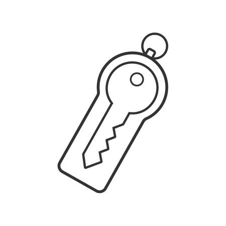 security token line icon on whiteのイラスト素材