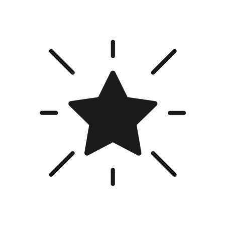 Star line outline icon. Best choice, favorite sign, rating symbol. Trendy isolated flat style. Vector simple linear design. Illustration.のイラスト素材