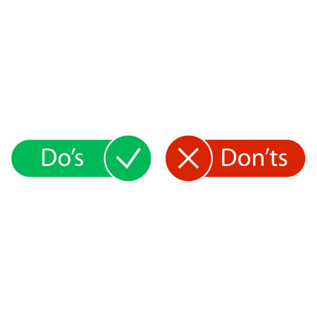 Do's and Don'ts Vector.のイラスト素材