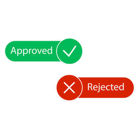 Approved and Rejected vectorのイラスト素材