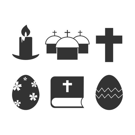 Easter icons set.のイラスト素材