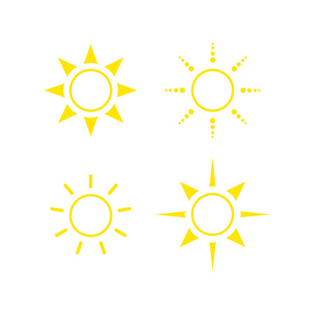 Suns collection. Vector illustration background.のイラスト素材