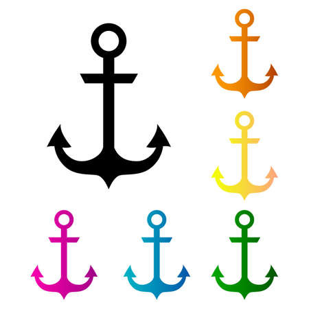 Anchors, pirate or sea icon, vector illustrationのイラスト素材